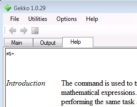 Tabbed interface